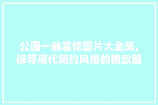 公园一品装修图片大全集,探寻现代简约风格的精致魅力 公园一品装修图片大全集,探寻现代简约风格的精致魅力 墙体维修