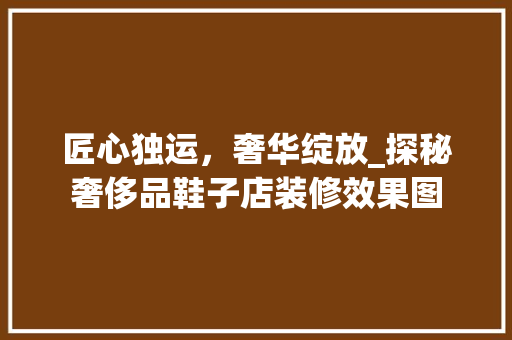 匠心独运，奢华绽放_探秘奢侈品鞋子店装修效果图