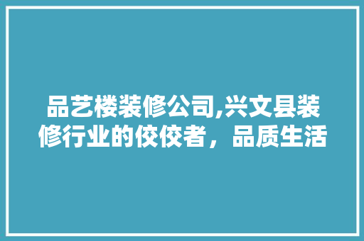 品艺楼装修公司,兴文县装修行业的佼佼者，品质生活从这里启航