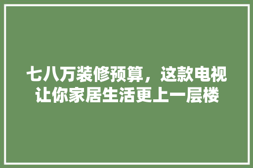 七八万装修预算，这款电视让你家居生活更上一层楼