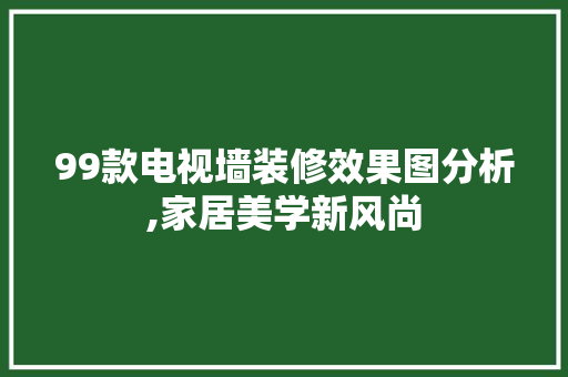 99款电视墙装修效果图分析,家居美学新风尚