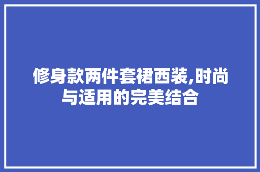 修身款两件套裙西装,时尚与适用的完美结合