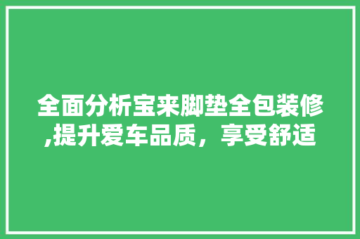 全面分析宝来脚垫全包装修,提升爱车品质，享受舒适驾驶之旅