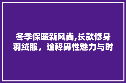 冬季保暖新风尚,长款修身羽绒服，诠释男性魅力与时尚方法 冬季保暖新风尚,长款修身羽绒服，诠释男性魅力与时尚方法 厨房维修