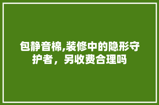 包静音棉,装修中的隐形守护者，另收费合理吗