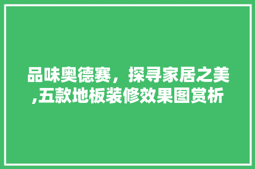 品味奥德赛，探寻家居之美,五款地板装修效果图赏析