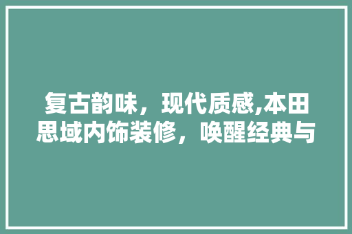 复古韵味，现代质感,本田思域内饰装修，唤醒经典与潮流的交融