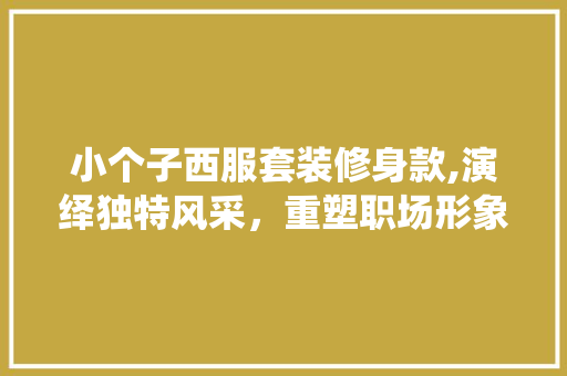 小个子西服套装修身款,演绎独特风采，重塑职场形象 小个子西服套装修身款,演绎独特风采，重塑职场形象 厨房维修