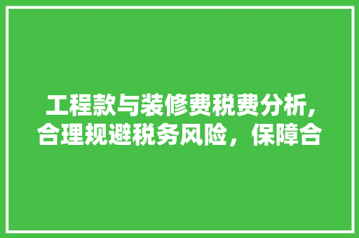 工程款与装修费税费分析,合理规避税务风险，保障合法权益 工程款与装修费税费分析,合理规避税务风险，保障合法权益 墙体维修