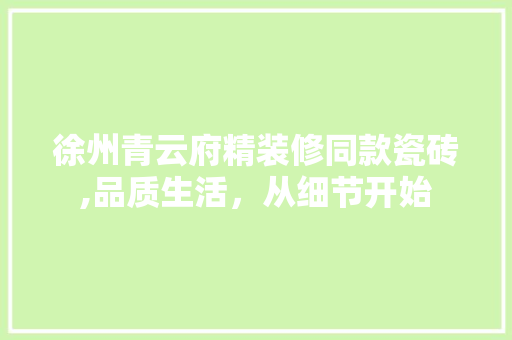 徐州青云府精装修同款瓷砖,品质生活，从细节开始 徐州青云府精装修同款瓷砖,品质生活，从细节开始 墙体维修
