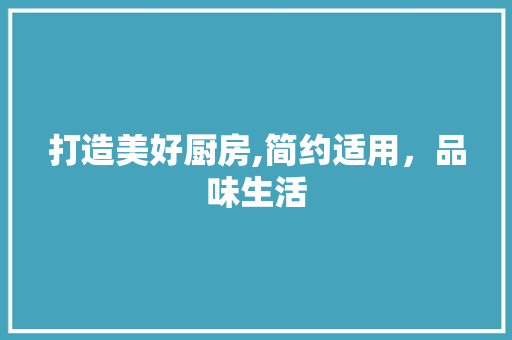 打造美好厨房,简约适用，品味生活 打造美好厨房,简约适用，品味生活 厨房维修
