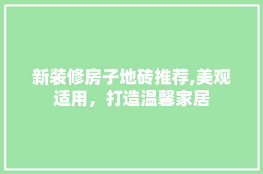 新装修房子地砖推荐,美观适用，打造温馨家居 新装修房子地砖推荐,美观适用，打造温馨家居 家电维修