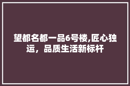 望都名都一品6号楼,匠心独运，品质生活新标杆 望都名都一品6号楼,匠心独运，品质生活新标杆 家电维修