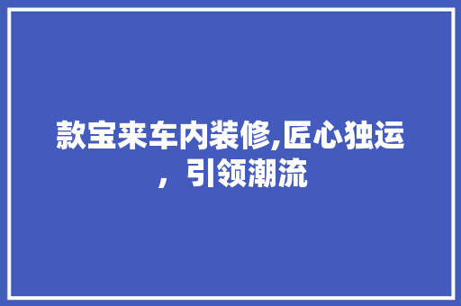 款宝来车内装修,匠心独运，引领潮流 款宝来车内装修,匠心独运，引领潮流 厨房维修