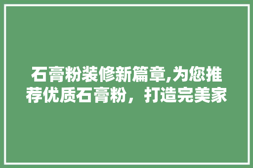 石膏粉装修新篇章,为您推荐优质石膏粉，打造完美家居空间 石膏粉装修新篇章,为您推荐优质石膏粉，打造完美家居空间 厨房维修