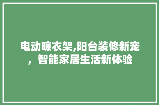 电动晾衣架,阳台装修新宠，智能家居生活新体验 电动晾衣架,阳台装修新宠，智能家居生活新体验 户内维修