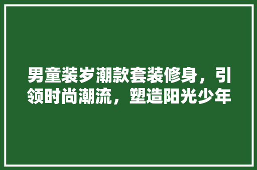男童装岁潮款套装修身，引领时尚潮流，塑造阳光少年形象 男童装岁潮款套装修身，引领时尚潮流，塑造阳光少年形象 居家维修