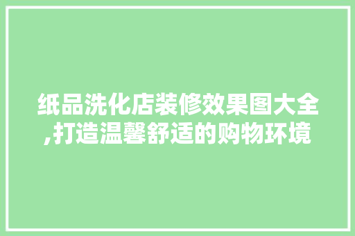 纸品洗化店装修效果图大全,打造温馨舒适的购物环境 纸品洗化店装修效果图大全,打造温馨舒适的购物环境 厨房维修