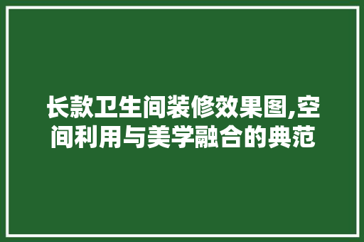 长款卫生间装修效果图,空间利用与美学融合的典范 长款卫生间装修效果图,空间利用与美学融合的典范 家电维修