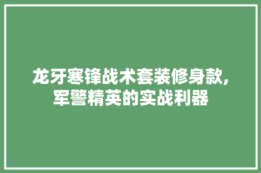 龙牙寒锋战术套装修身款,军警精英的实战利器 龙牙寒锋战术套装修身款,军警精英的实战利器 居家维修