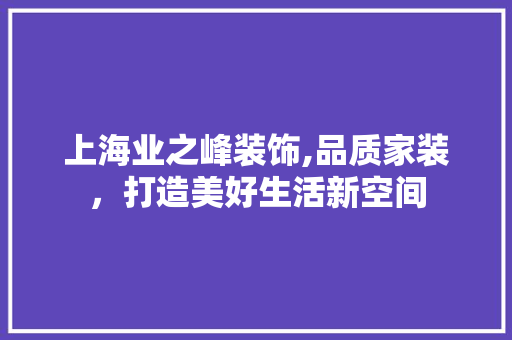 上海业之峰装饰,品质家装，打造美好生活新空间 上海业之峰装饰,品质家装，打造美好生活新空间 家电维修